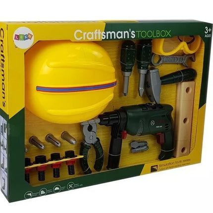 ""Pasidaryk pats" rinkinys Akumuliatorinis gręžtuvas Akiniai ir šalmas"