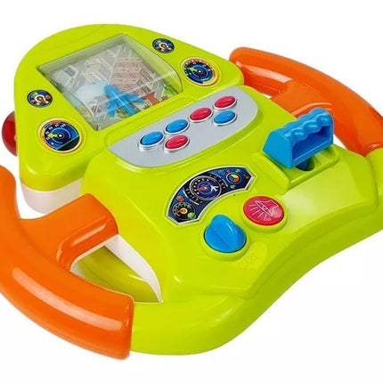 Interaktyvus skrydžio simuliatoriaus vairas su garso ir šviesos efektais