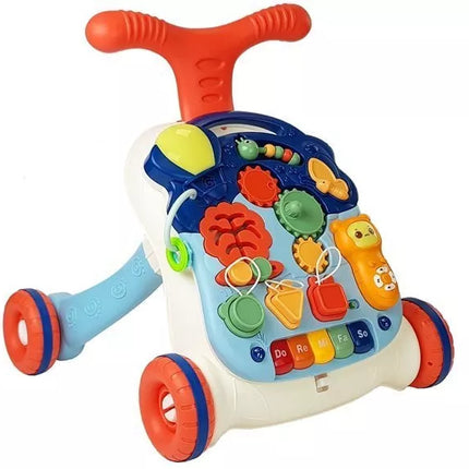 Interaktyvus stumdomas vežimėlis su žaidimų skydeliu ir telefonu