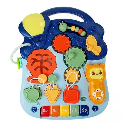 Interaktyvus stumdomas vežimėlis su žaidimų skydeliu ir telefonu