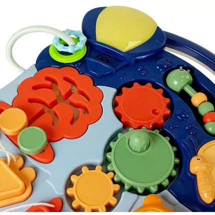 Interaktyvus stumdomas vežimėlis su žaidimų skydeliu ir telefonu