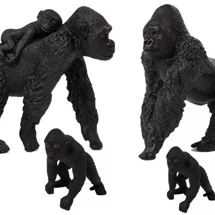 Safari Gyvūnų Figūrėlių Rinkinys Hipopotamai Gorilos