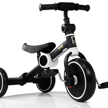 Triratukas dviratis juodai baltas