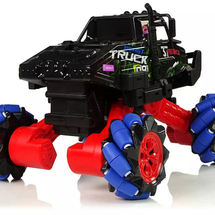 Nuotoliniu būdu valdomas 1:16 mėlynas 2.4G 360 laipsnių bekelės driftinis automobilis