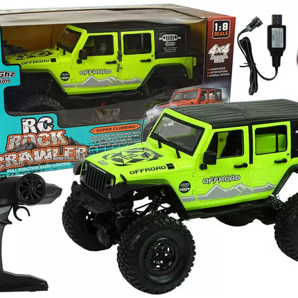 Rock Crawler 2.4 GHz žalias 4x4 amortizatoriai