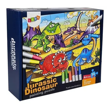 Juros periodo dinozaurų piešimo dėlionė, 24 dalys