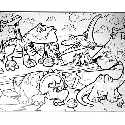 Juros periodo dinozaurų piešimo dėlionė, 24 dalys