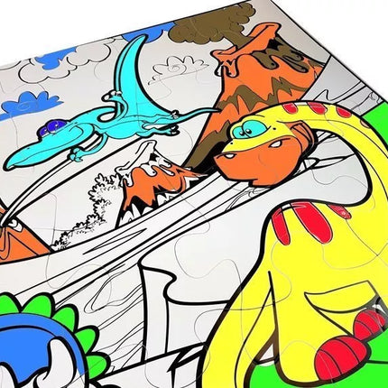 Juros periodo dinozaurų piešimo dėlionė, 24 dalys