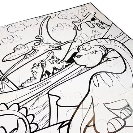 Juros periodo dinozaurų piešimo dėlionė, 24 dalys