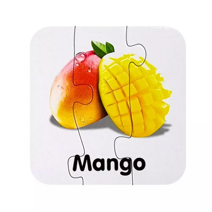 Edukacinis dėlionės žaidimas "Vaisiai", 10 detalių