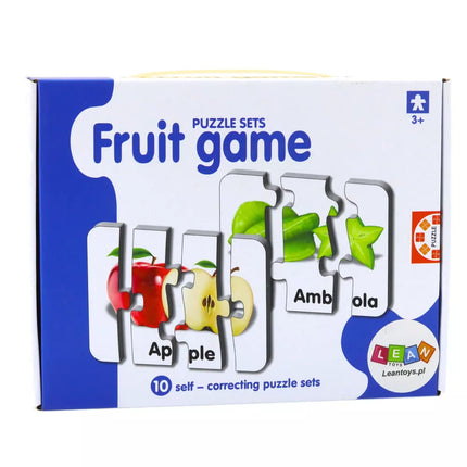 Edukacinis dėlionės žaidimas "Vaisiai", 10 detalių