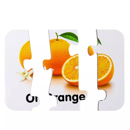 Edukacinis dėlionės žaidimas "Vaisiai", 10 detalių