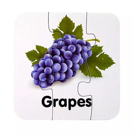 Edukacinis dėlionės žaidimas "Vaisiai", 10 detalių