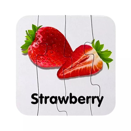 Edukacinis dėlionės žaidimas "Vaisiai", 10 detalių