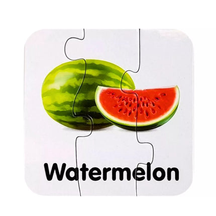 Edukacinis dėlionės žaidimas "Vaisiai", 10 detalių