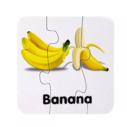 Edukacinis dėlionės žaidimas "Vaisiai", 10 detalių