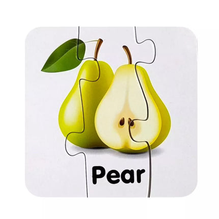 Edukacinis dėlionės žaidimas "Vaisiai", 10 detalių