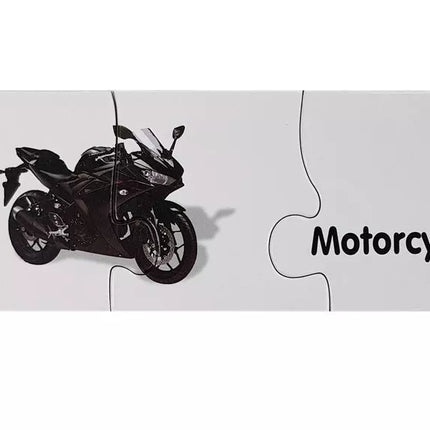 Edukacinis dėlionės transporto galvosūkis 10 jungčių