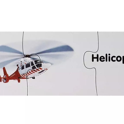 Edukacinis dėlionės transporto galvosūkis 10 jungčių