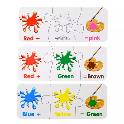 Edukacinė dėlionė: Spalvos 10 jungčių (anglų kalba)