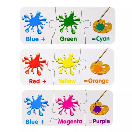 Edukacinė dėlionė: Spalvos 10 jungčių (anglų kalba)