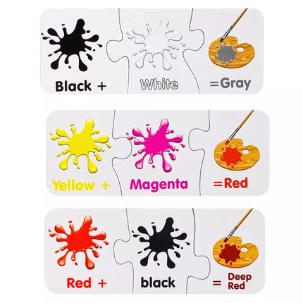 Edukacinė dėlionė: Spalvos 10 jungčių (anglų kalba)