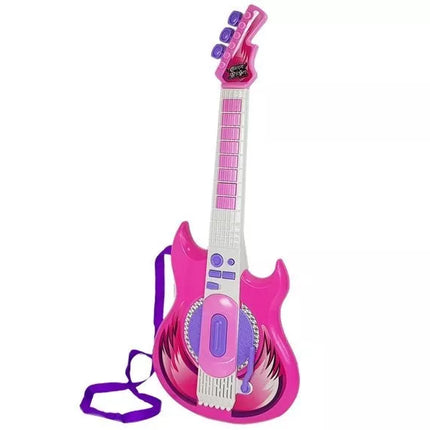 Gitara su mikrofonu Roko žvaigždės garsas