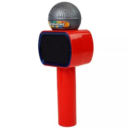 Vaikiškas mikrofonas, belaidis karaoke „Bluetooth“ garsiakalbis, raudonas