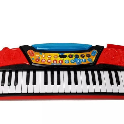 Klaviatūros stovas kėdė 37 klavišai raudona