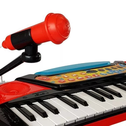 Klaviatūros stovas kėdė 37 klavišai raudona