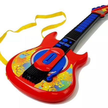 Muzikos rinkinys 3 viename: gitara, klaviatūra, mikrofonas