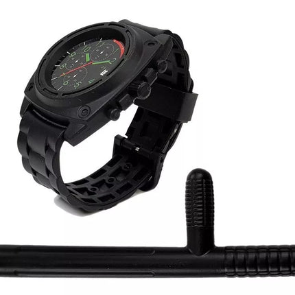 Policijos rinkinys: pistoletas, antrankiai, žiūronai, švilpukas, laikrodis, ženklelis