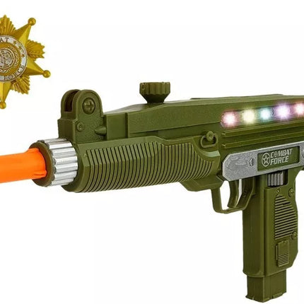 Karinis rinkinys Garsai Šviesos Ženklelis Pistoletas 37 cm