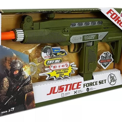 Karinis rinkinys Garsai Šviesos Ženklelis Pistoletas 37 cm