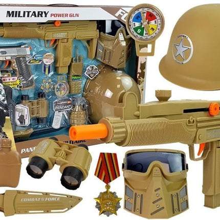 Karinis rinkinys Ginklai su kauke Šalmas Granata Garsas