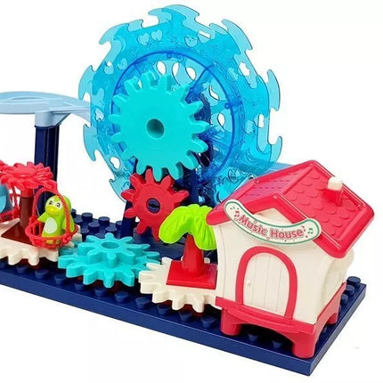 Kaladėlių rinkinys su čiuožykla. Apžvalgos ratas