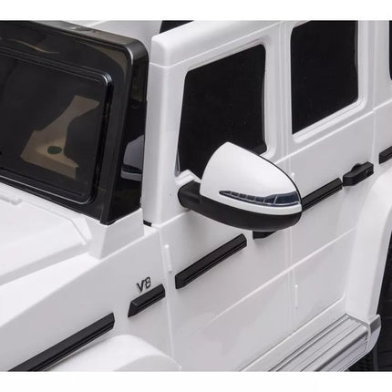 Vaikiškas elektromobilis Mercedes G500, baltas