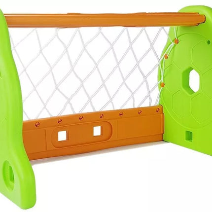 Žalias ir oranžinis futbolo vartai vaikams