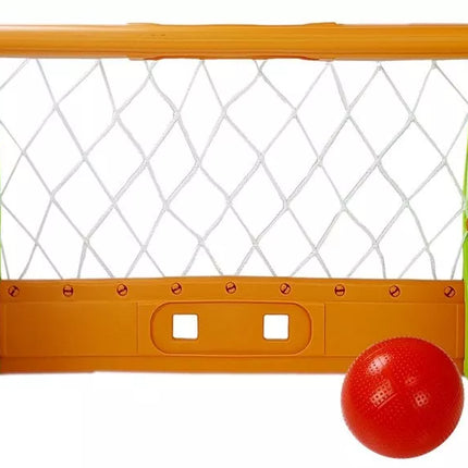 Žalias ir oranžinis futbolo vartai vaikams