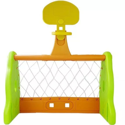 Vaikiškas 2-in-1 krepšinio lankas, žalias ir oranžinis