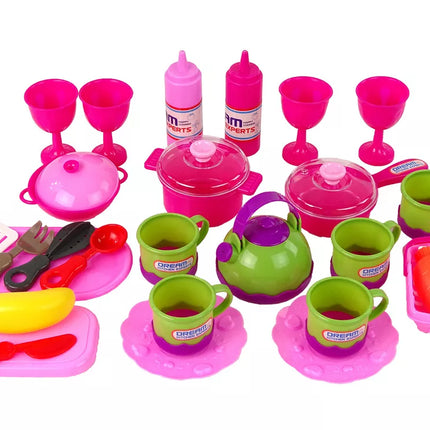 Virtuvinis rinkinys, 31 elementas, krepšys, indai, lėkštės, vaikams