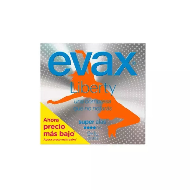 Evax Liberty Super Su Sparneliais Higieniniai Įklotai 9+1 Vnt.