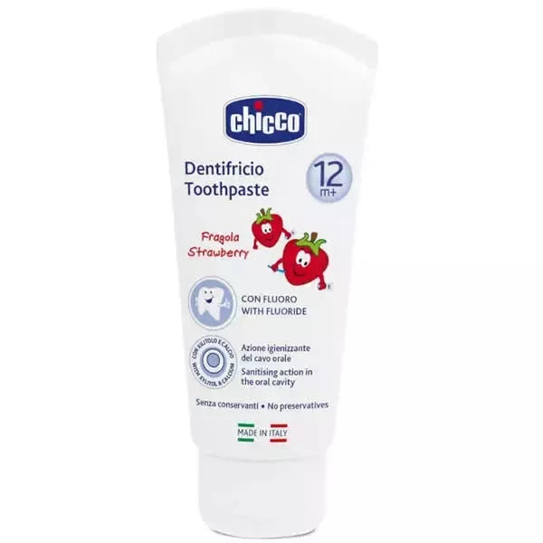 CHICCO Dantų pasta su fluoru 12m+ 50ml