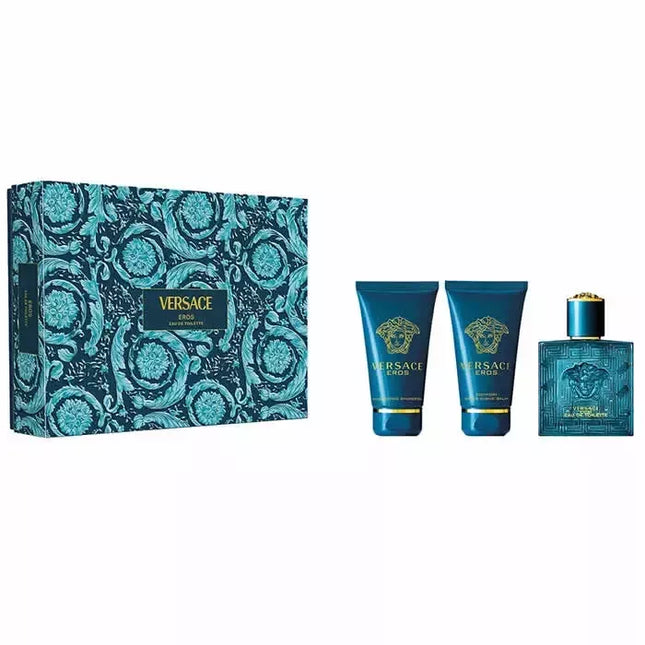 Versace Eros Eau de Toilette Purškiklis 50ml 3 Dalių Rinkinys