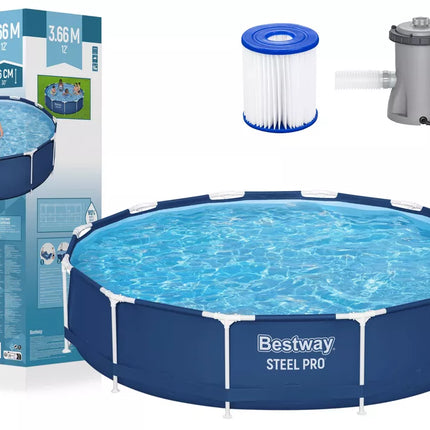 Karkasinis baseinas sodo baseinas 366 x 76 cm rinkinys Bestway 56681