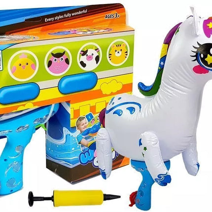 Didelis pripučiamas vienaragio vandens šautuvas