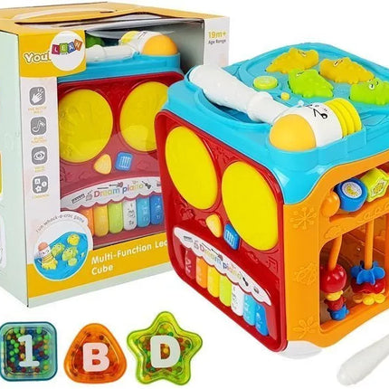 Edukacinis kubo rūšiuotojas kūdikiams su garsais ir šviesomis