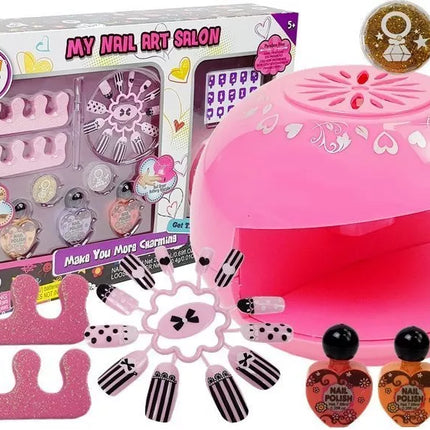 Rinkinys nagų lako džiovintuvo gaminimui su blizgučiais