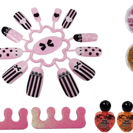 Rinkinys nagų lako džiovintuvo gaminimui su blizgučiais