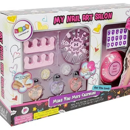 Rinkinys nagų lako džiovintuvo gaminimui su blizgučiais